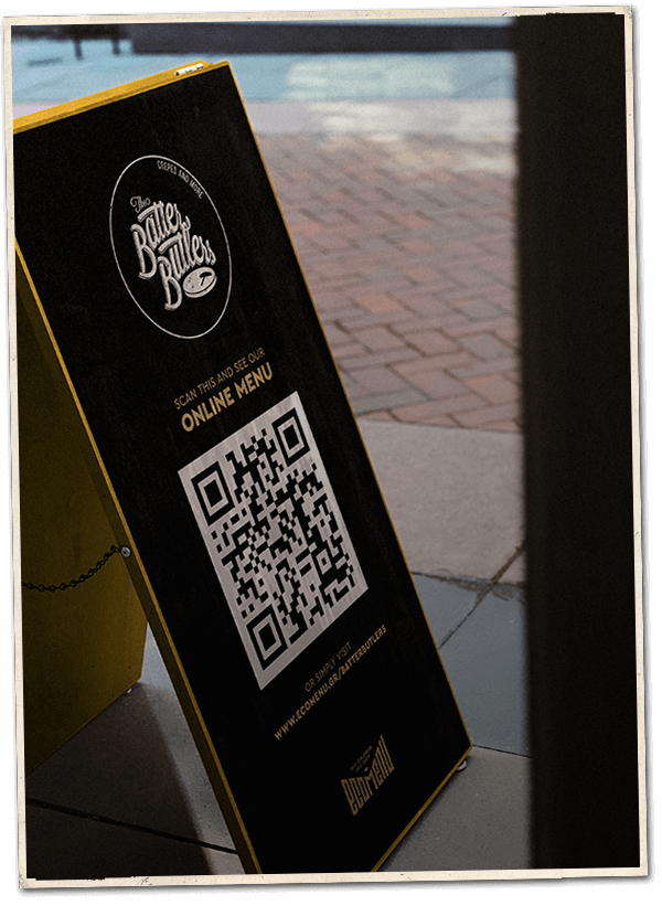 QR code menu σε stand